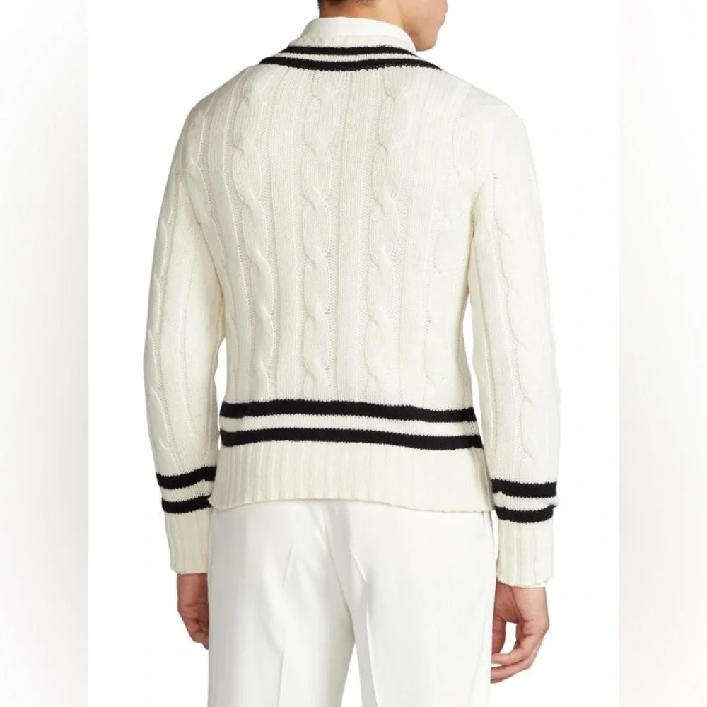 RALPH LAUREN PURPLE LABEL CASHMERE CRICKET SWEATER